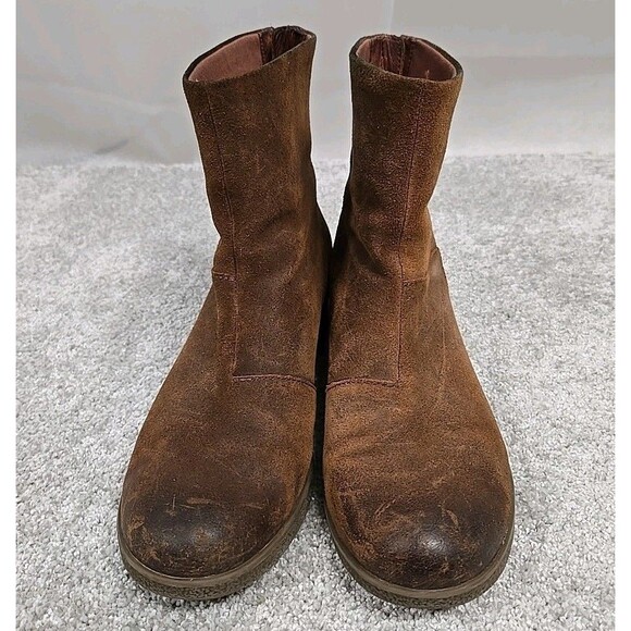 Dansko Brianne Waterproof Suede Leather Boot Brown Zip Women's Size 40 - Picture 2 of 9